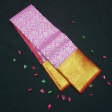 Load image into Gallery viewer, Pastel Pink Bridal Kanchipuram Silk Saree with Red Korvai Border - Vivaaha Silks & Sarees