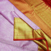 Baby Pink Traditional Kanchipuram Silk Saree with Red Korvai Border - Vivaaha Silks & Sarees