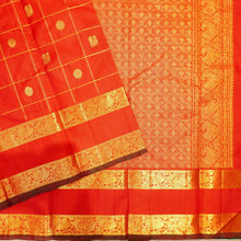 Load image into Gallery viewer, Chili Red Veldhari Kattam with Annam & Rudraksham, Retta Pettu Border