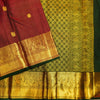 Royal Maroon Vaira Oosi Kattam Kanjivaram Silk Saree