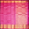 Baby Pink Vaira Oosi Wedding Silk Saree with Small Kamalam Butta, Traditional Designer Border