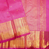Baby Pink Vaira Oosi Wedding Silk Saree with Small Kamalam Butta, Traditional Designer Border