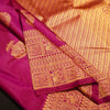 Maroon Pink Turning Border Silk Saree, Fancy Designer Butta