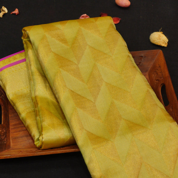 premiumwedding tissue kanchipuram silk saree in eleka green
