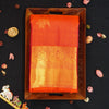 premium vaira oosi kanchipuram silk saree in Orange