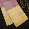 premium Korvai kanchipuram silk saree in Pastel Colour Dull Rose