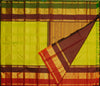 premium veldhari zaari lines kanchipuram silk saree in parrot green
