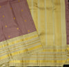 premium Korvai kanchipuram silk saree in Pastel Colour Dull Rose