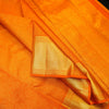 premium traditional wedding kanchipuram silk saree inRust orange with floral checks