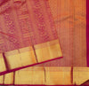 premium traditional bridal kanchipuram silk saree in magenta pink withself border