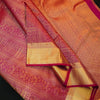 premium traditional bridal kanchipuram silk saree in magenta pink withself border