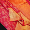 premium traditional kanchipuram silk saree in Rani Pink with muthu kattam borders