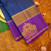 Premeium Traditional kanchipuram silk saree in Navy Blue with contrast double border