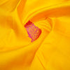 Partly Pallu Kanchipuram silk saree in Bright yellow borderless fancy saree