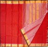 Premeium Traditional kanchipuram silk saree in Tomato red with contrast border