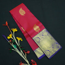 Load image into Gallery viewer, Kanchipuram Silk Saree in Red with Contrast Korvai Border in Gold Zari - Vivaaha Silks & Sarees