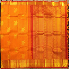 Load image into Gallery viewer, Mustard Yellow Samudrika Saree with Gold Zari Butta - Vivaaha Silks & Sarees