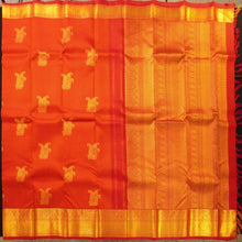 Load image into Gallery viewer, Red Samudrika Design Kanchipuram Silk Saree with Gold Zari Butta - Vivaaha Silks & Sarees