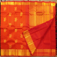 Load image into Gallery viewer, Red Samudrika Design Kanchipuram Silk Saree with Gold Zari Butta - Vivaaha Silks & Sarees