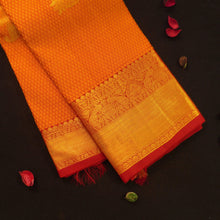 Load image into Gallery viewer, Mustard Yellow Samudrika Saree with Gold Zari Butta - Vivaaha Silks & Sarees