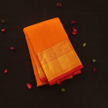 Load image into Gallery viewer, Mustard Yellow Samudrika Saree with Gold Zari Butta - Vivaaha Silks & Sarees