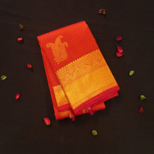 Load image into Gallery viewer, Red Samudrika Design Kanchipuram Silk Saree with Gold Zari Butta - Vivaaha Silks & Sarees