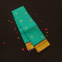 Load image into Gallery viewer, Navy Blue Ananda Korvai Kanchipuram Silk Saree with Butta & Rich Pallu - Vivaaha Silks & Sarees