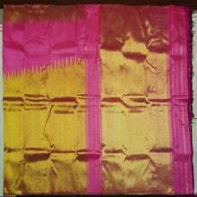 Load image into Gallery viewer, Pink Rising Border Kanchipuram Silk Saree with Gold Zari - Vivaaha Silks & Sarees