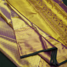 Load image into Gallery viewer, Golden Tissue Kanchipuram Silk Saree with Diamond Brocade - Vivaaha Silks & Sarees