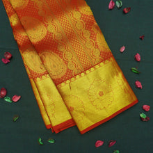 Load image into Gallery viewer, Chili Red Kanchipuram Silk Saree with Zari Brocade & Meena Work - Vivaaha Silks & Sarees