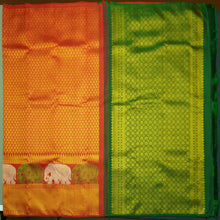 Load image into Gallery viewer, Chili Red Kanchipuram Silk Saree with Bavanji Border and Zari Brocade - Vivaaha Silks & Sarees