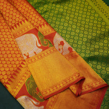 Load image into Gallery viewer, Chili Red Kanchipuram Silk Saree with Bavanji Border and Zari Brocade - Vivaaha Silks & Sarees