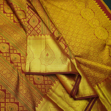 Load image into Gallery viewer, Araku Red Kanchipuram Silk Saree with Zari Brocade & Meena Work - Vivaaha Silks & Sarees