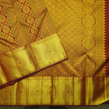Load image into Gallery viewer, Araku Red Kanchipuram Silk Saree with Zari Brocade & Meena Work - Vivaaha Silks & Sarees
