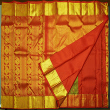 Load image into Gallery viewer, Traditional Chili Red Kanchipuram Silk Saree with Zari Brocade Design - Vivaaha Silks & Sarees