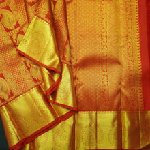 Load image into Gallery viewer, Traditional Chili Red Kanchipuram Silk Saree with Zari Brocade Design - Vivaaha Silks & Sarees
