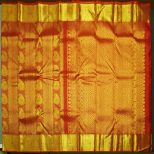 Load image into Gallery viewer, Chili Red Kanchipuram Silk Saree with Zari Brocade & Meena Work - Vivaaha Silks & Sarees