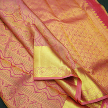 Load image into Gallery viewer, Traditional Peach Pink Kanchipuram Silk Saree with Zari Brocade Meena Work - Vivaaha Silks & Sarees
