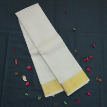Load image into Gallery viewer, Cream Color Kanchipuram Pure Silk Premium Dhoti - Vivaaha Silks & Sarees