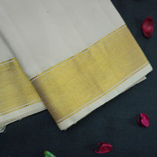 Load image into Gallery viewer, Cream Color Kanchipuram Pure Silk Premium Dhoti - Vivaaha Silks & Sarees
