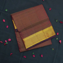 Load image into Gallery viewer, Traditional Brown 9-Yard Kanchipuram Silk Saree - Vivaaha Silks - Vivaaha Silks & Sarees