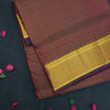 Traditional Brown 9-Yard Kanchipuram Silk Saree - Vivaaha Silks - Vivaaha Silks & Sarees