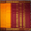 Radiant Golden Yellow 9 Yards Kanchipuram Silk Saree with Red Selvedge Border - Vivaaha Silks & Sarees