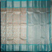 Load image into Gallery viewer, Exclusive Pastel Peach Bridal Kanchipuram Silk Saree with Silver Zari and Meena Work - Vivaaha Silks & Sarees