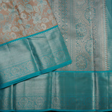 Load image into Gallery viewer, Exclusive Pastel Peach Bridal Kanchipuram Silk Saree with Silver Zari and Meena Work - Vivaaha Silks & Sarees