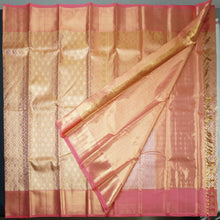 Load image into Gallery viewer, Exclusive Peach Bridal Kanchipuram Silk Saree with Gold Zari Tissue - Vivaaha Silks & Sarees