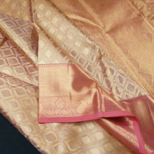Load image into Gallery viewer, Exclusive Peach Bridal Kanchipuram Silk Saree with Gold Zari Tissue - Vivaaha Silks & Sarees
