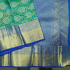 Traditional Teal Green Kanchipuram Silk Saree with Zari Brocade Design - Vivaaha Silks & Sarees