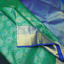 Load image into Gallery viewer, Traditional Teal Green Kanchipuram Silk Saree with Zari Brocade Design - Vivaaha Silks & Sarees