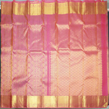 Load image into Gallery viewer, Peach Pink Bridal Kanchipuram Silk Saree with Bavanji Mango Border - Vivaaha Silks & Sarees